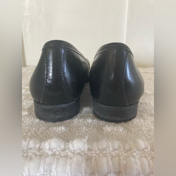 Etienne Aigner Ally all leather upper black slip on tassel loafer shoes 6N - Picture 4 of 9